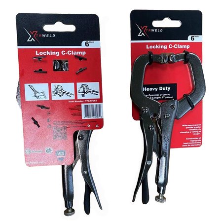 XTRWELD 14 in Pliers, C, Locking, Steel Black Nickel Chrome TPLR14RT